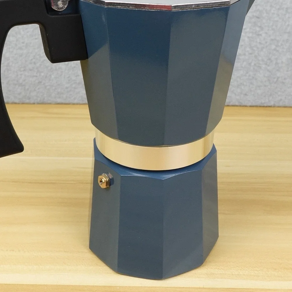 GROSCHE Milano Stovetop Espresso Maker Pot 9 Cups 450ml Blue Used Once